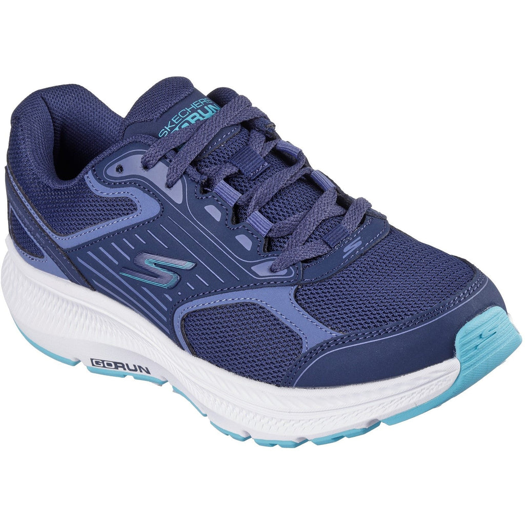 Women's Wide Fit Skechers 128606 Go Run Consistent 2.0 Advantage Sneakers
